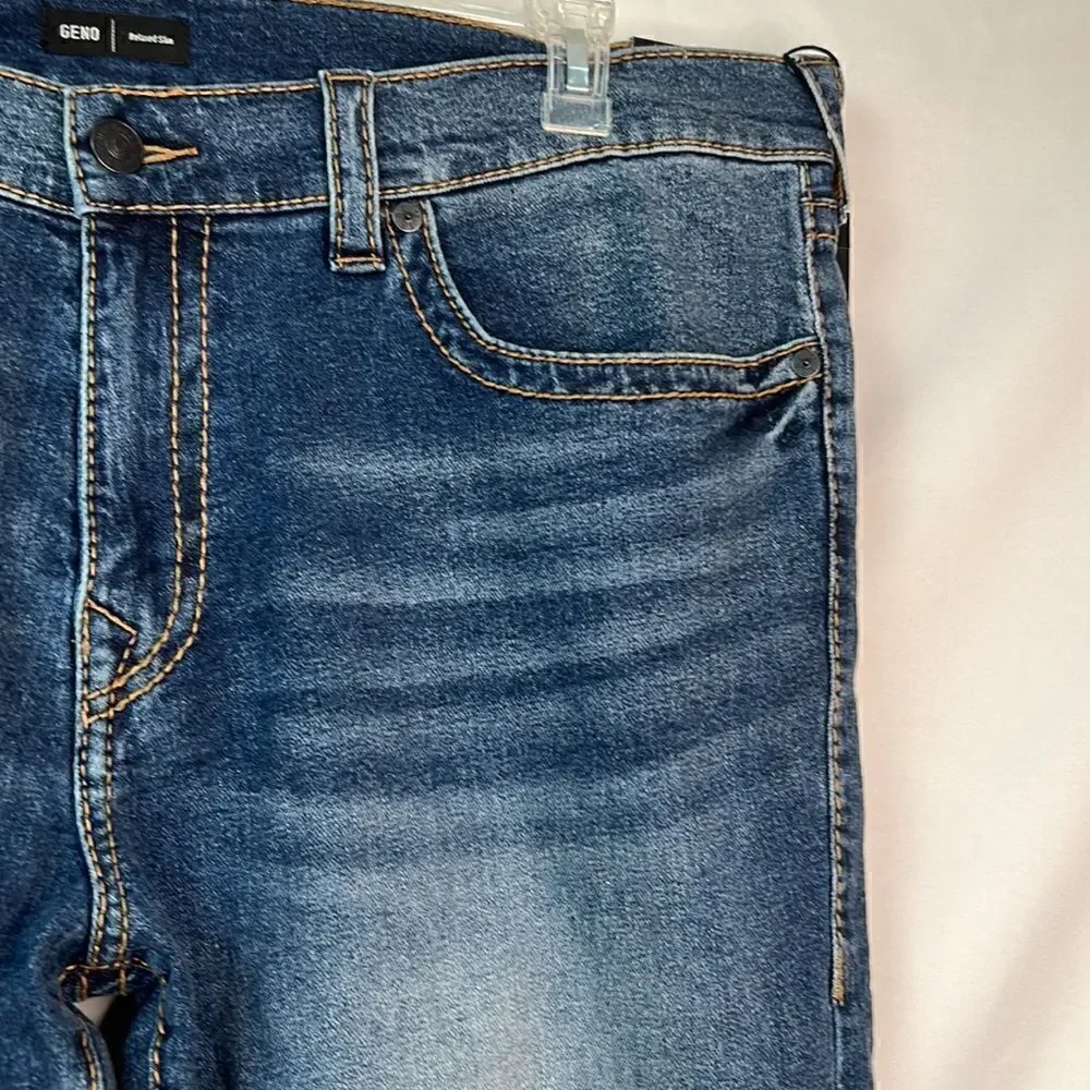 True Religion Genius Relaxed Slim Vintage Denim Jeans Big T No Flap. Brand New!